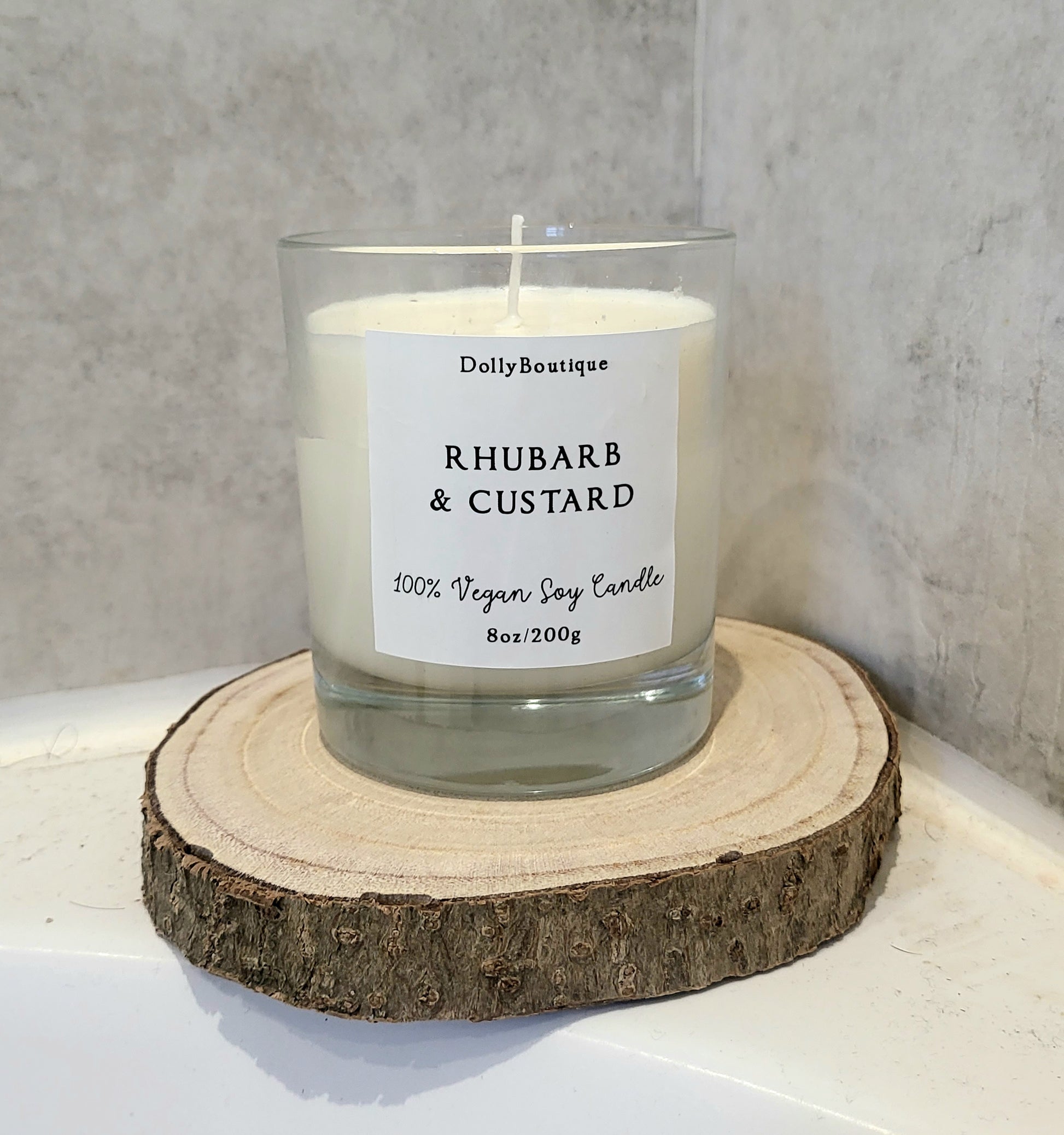 Rhubard & Custard candle.