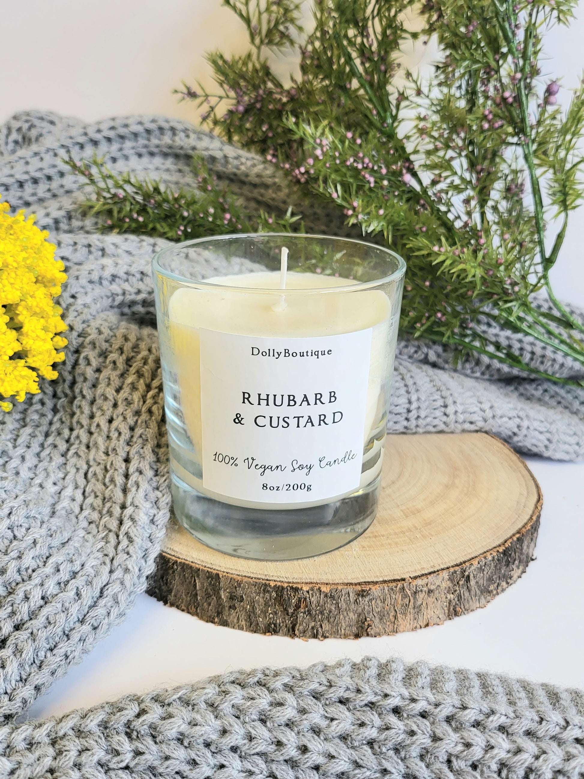 Rhubard & Custard candle.