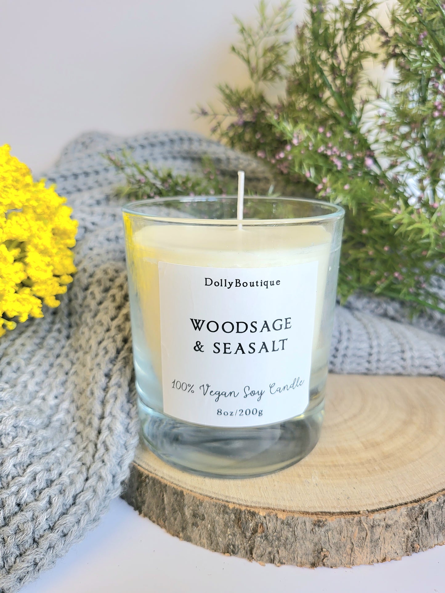 Woodsage and seasalt candle.