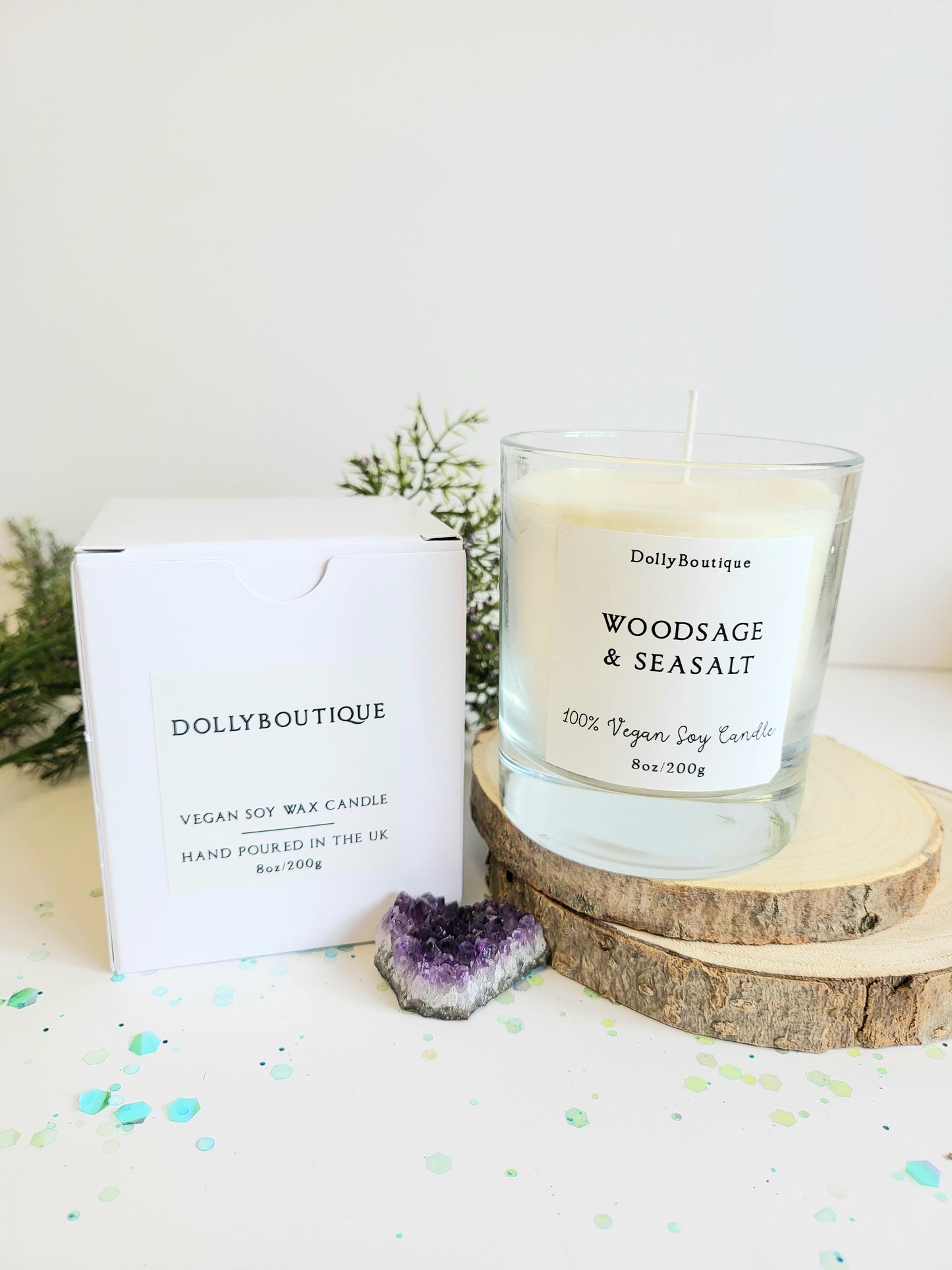 Woodsage and seasalt candle.