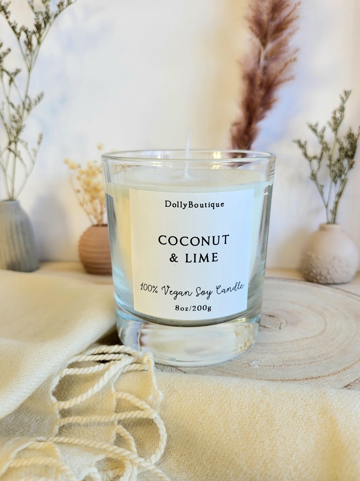 Coconut and lime candle.