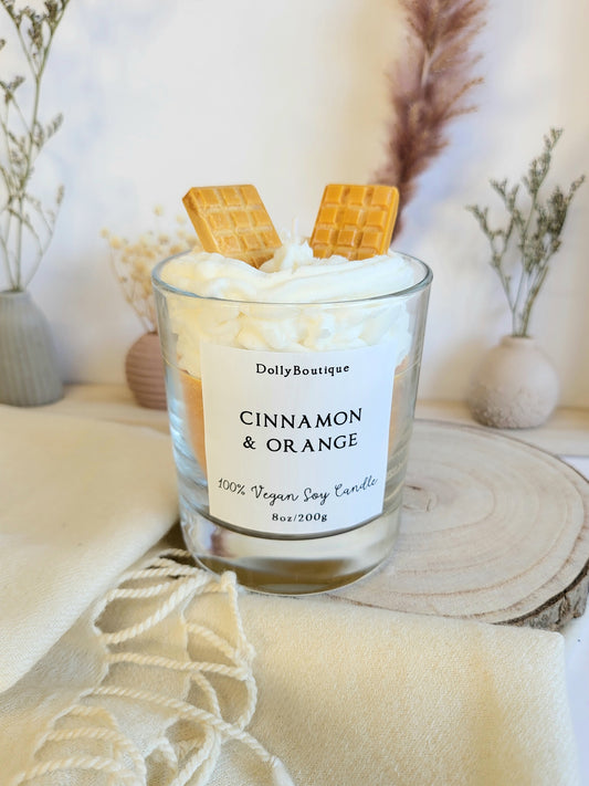 Cinnamon and orange candle.