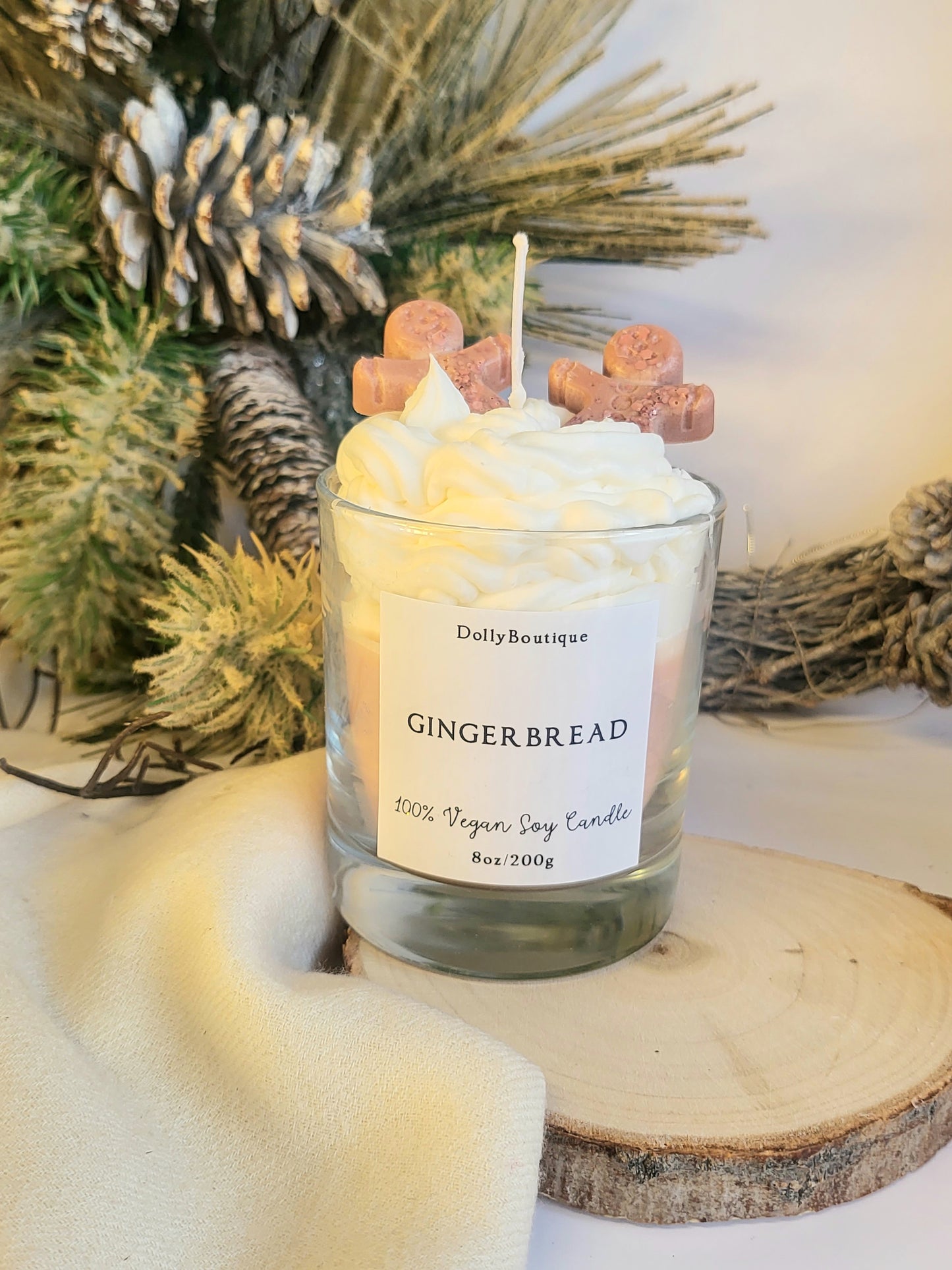 Gingerbread candle.