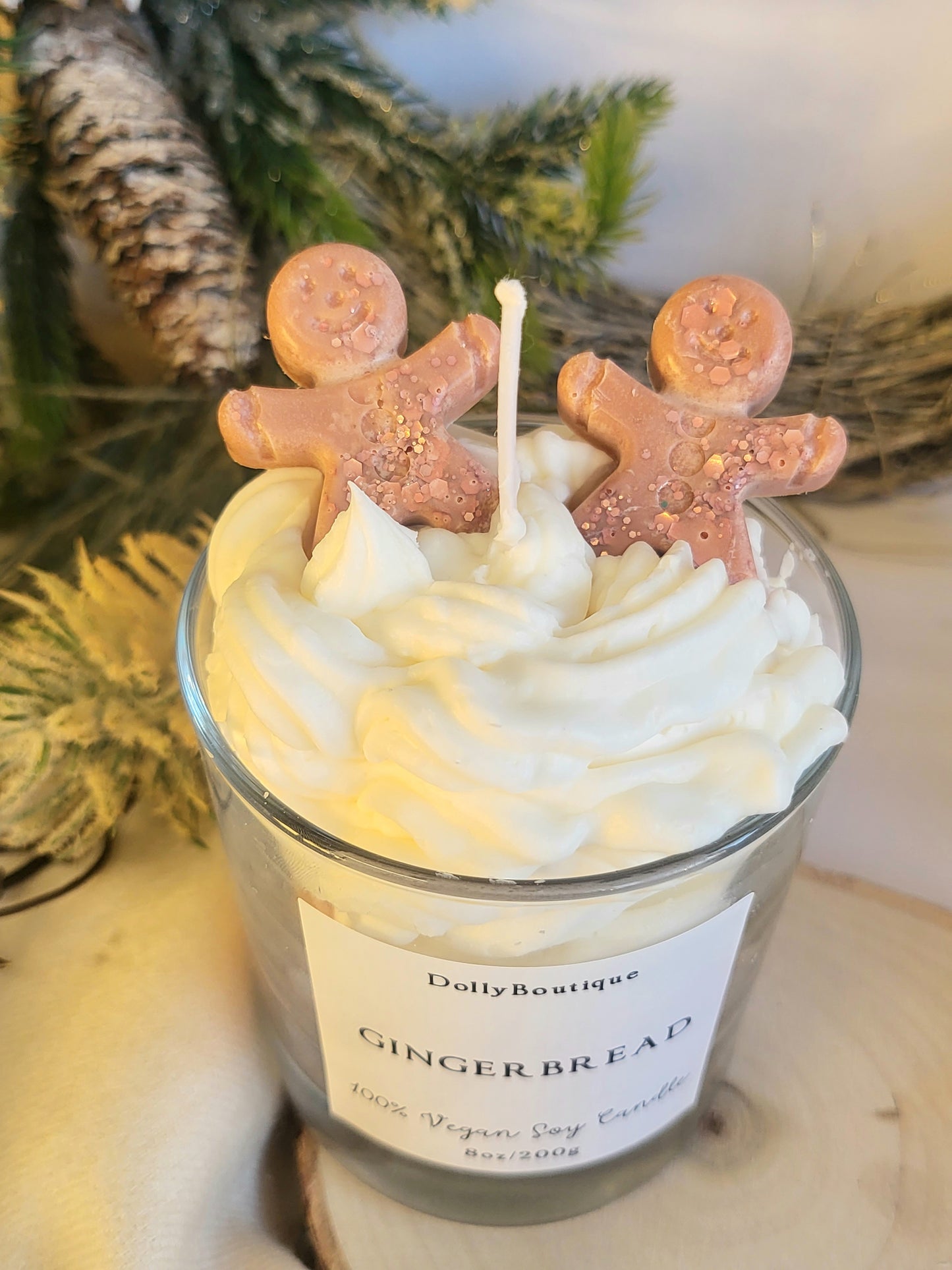 Gingerbread candle.