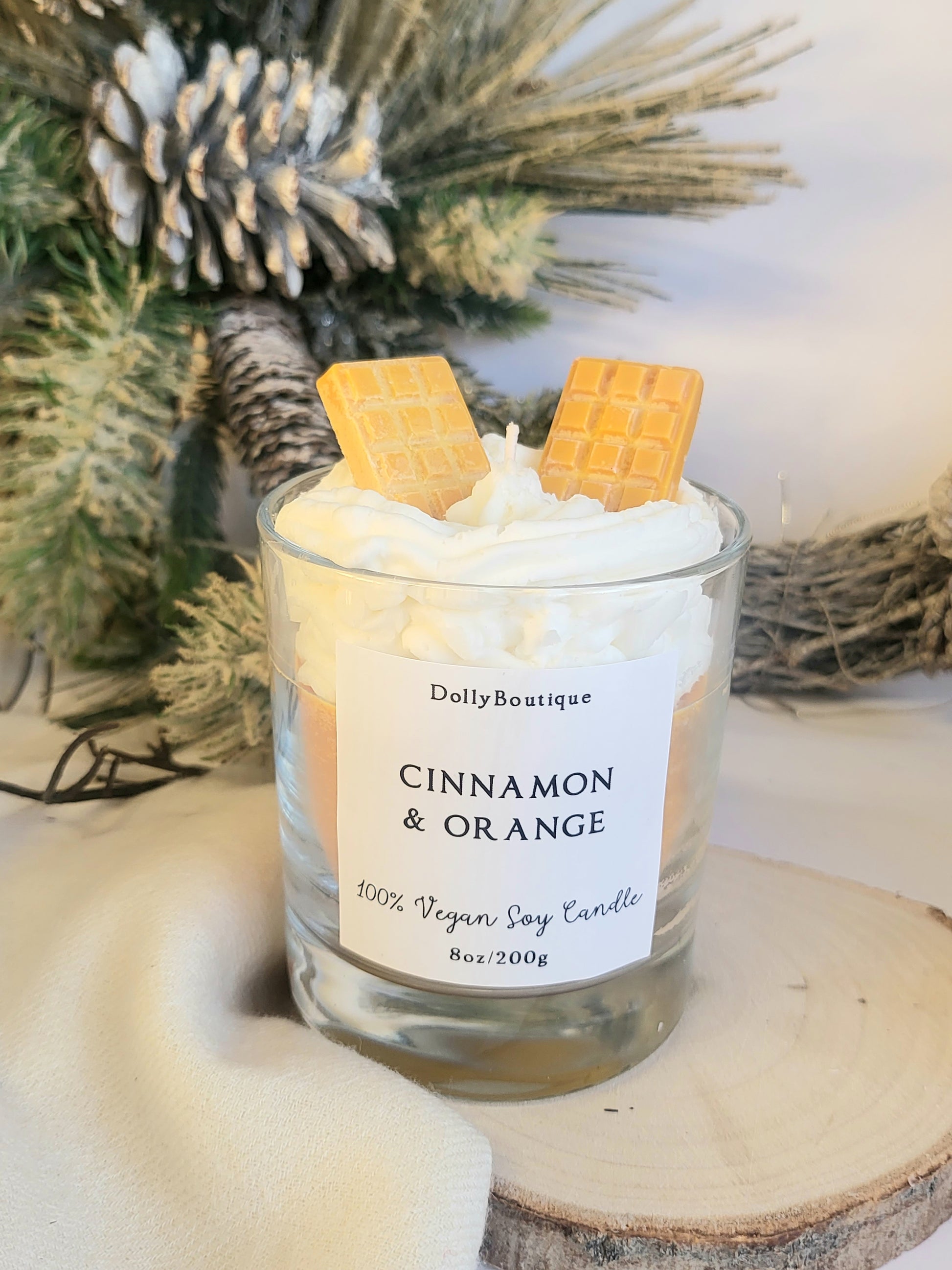 Cinnamon and orange candle.